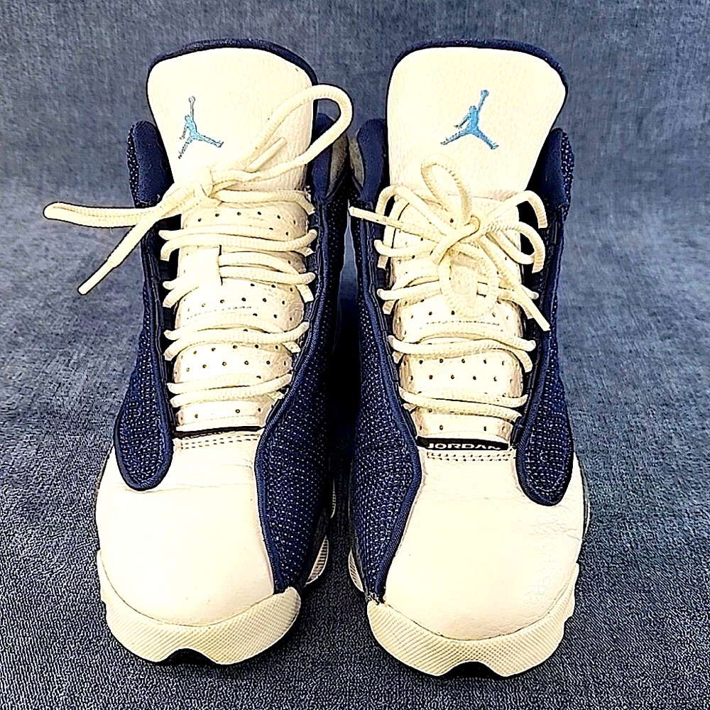 Nike Air Jordan 13 Retro Mid Flint Blue & White Size 5.5 🔥